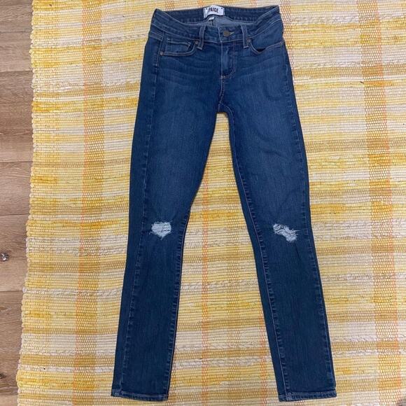 Paige Kylie Crop Low Rise Distressed Jeans Size 25 - Picture 7 of 11